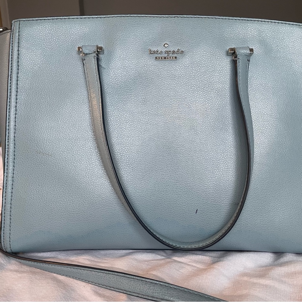 Kate Spade Patterson Drive Geraldine Handbag Large Purse Crossbody Satchel Blue